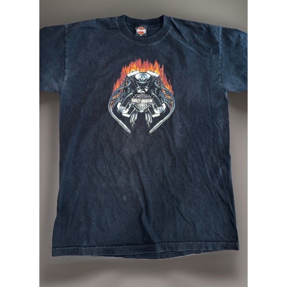 HARLEY DAVIDSON Gettysburg Battlefield Size XL Black Short Sleeve Tshirt GUC